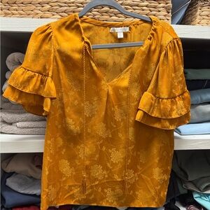 Chelsea & Violet Golden Floral Blouse